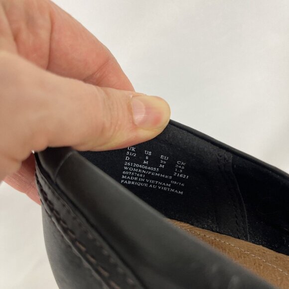 Clarks Black Leather Mary Janes Womens Size 8 - Picture 6 of 10